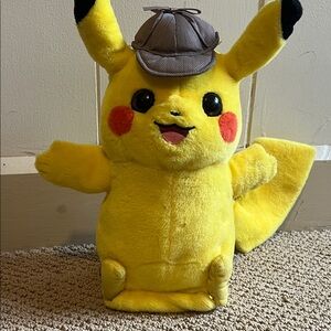 Pokemon Detective Pikachu Plush - Yellow and Gray